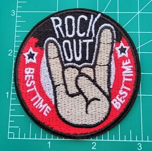 2/$10 Rock Out Embroidered Patch